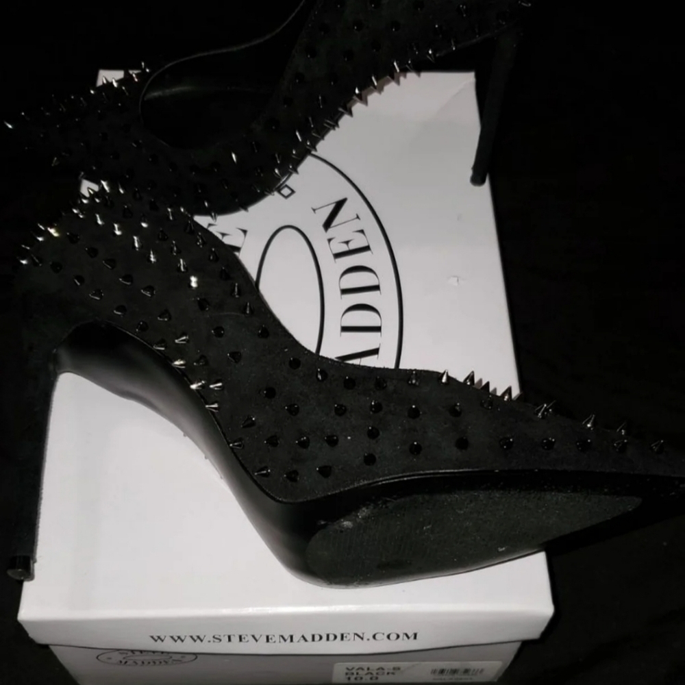 Steve Madden studded black Vala-S heels